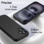JETech Coque Silicone pour iPhone 16, Noir | Toucher Soyeux, Étui Housse Protection Antichoc, Résistant aux Rayures, Doublure en