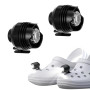 CKDSA 2Pcs Phare pour Croc LED Lumière Sabots Chaussures IPX5 avec 3 d'éclairage réglables Étanches pour Promenade de Chien Camp
