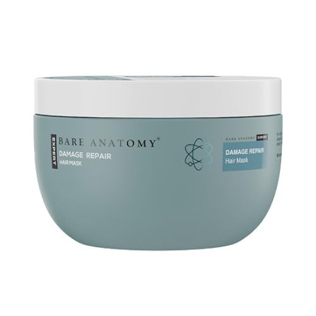 Bare Anatomy Masque capillaire réparateur de dommages | 3 fois plus fortifiant alimenté par la céramide A2 et la protéine de lai