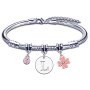 KJKJKJ Bracelet Lettre Initiale Prénom Pour Femme Argent Lettres A-Z Pendentif Bracelets Sœurs Amitié Collègue Fille Mamie Femme