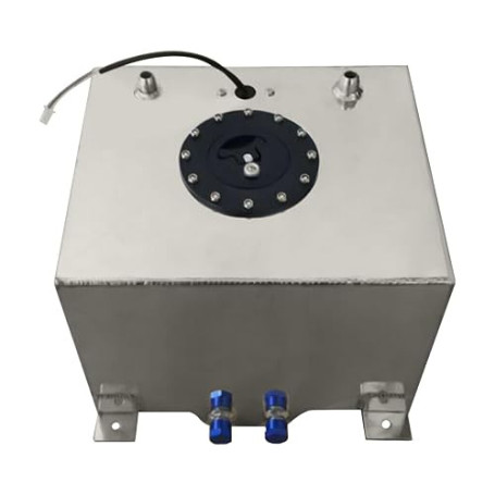 Réservoir de carburant en aluminium 20L, réservoir de course avec capteur de niveau d'huile, réservoir d'essence grande capacité