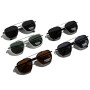 LIGOES TR90 Lunettes de soleil polarisées rétro carré plat double pont plein cadre UV400