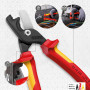Knipex StepCut XL Coupe-câbles avec coupe par étapes poignée, 95 18 225 | Isolante bi-matière, certifiée VDE 225 mm