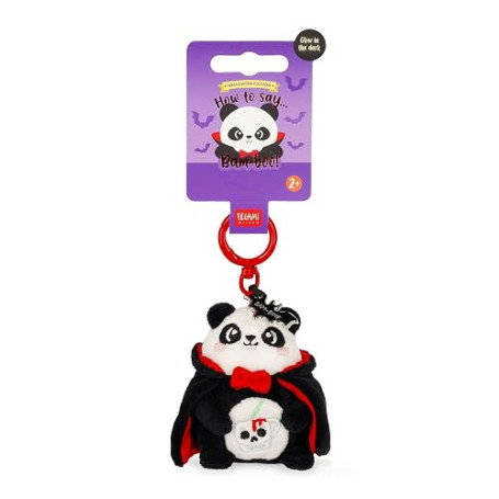 LEGAMI - Porte-clés Super Soft! Halloween 2026, Thème Bam-Boo!, Porte-clés en Peluche, Pendentif avec Message gravé et Mousqueto