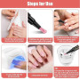 BUTBU Stylo Vernis à Ongles 6 Couleurs, Stylo Nail Art Ongle Pour Femmes | Coffret De ÀOngles Longue Tenue Et Séchage Rapide, St