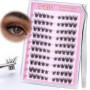 EMEDA Catye02 Lot de 120 extensions de cils auto-adhésifs sans colle pour cils à presser avec kit de pinces à épiler