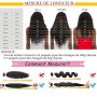 RICHAIR - Tissage Bresilien Boucle 8 Pouces(20.32cm),Tissages Cheveux Humain Lot 3 Pieces,Meches Bresiliennes Naturel Noir 50g/p