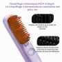 QUMOX Brosse lissante sans fil, brosse lissante portable pour le voyage, mini peigne lissant ionique chaud pour femme, revêtemen