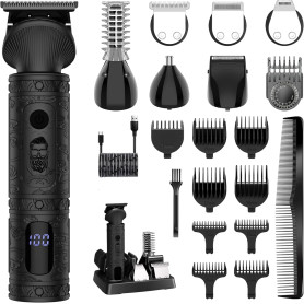 Surker Tondeuse Barbe Homme Tondeuse Cheveux Professionnelle Avec Lame en T de Coupe de Cheveux Chauve 0 mm Rasoir électrique To