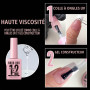 NOVO OVO Colle à ongles UV et gel de construction 2 en 1, kit sans essuyage, top coat pour pointes françaises prédécoupées, HEMA