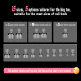 NOVO OVO Lot de 240 faux ongles d'orteils ronds en gel souple avec lignes de guidage d'alignement, faux orteils transparents pré