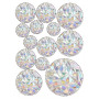 39 pièces suncatcher sticker – stickers fenetre avec effet prisme, film fenetre arc-en-ciel, stickers anti collision oiseaux, dé