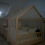 lilimaus Ciel de lit cabane étoiles phosphorescentes - Déco lit Enfant | Cadeau fille ou garçon, rideaux pour lits 90x200 et 120