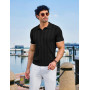 COOFANDY Polo Homme Manches Courtes Tricoté Polo Golf Décontracté T-Shirt Été Slim Fit