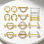 UJBVCX 9 Pièces Piercing Téton Piercing Mamelon, Acier Inoxydable Piercing Langue, Acier Chirurgical Barbells Bijoux de Piercing