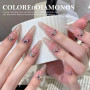 strass ongle nail art a coller 2000Pièces 2 Boîtes manucure Accessoires | Gems à Forme irrégulière deco strass pour Ongles Bijou