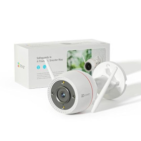 EZVIZ Outpro 2K Caméra Surveillance WiFi Extérieure avec Vision Nocturne en Couleur, Alarme Sirène et Flash, étanche IP67, Détec