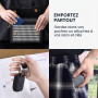 kwmobile Housse pour écouteurs Compatible avec JBL Tune Beam 2 - Coque de Protection en Silicone - Noir