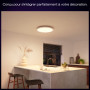 Philips Hue Devote Plafonnier Slim, M, 421 mm, Rond, Blanc | White and Colour Ambiance, Smart LED, 23W, Variation Intensité Lumi