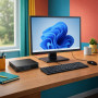 PC Ultra Mini – Intel Core i3 | Windows 11 Pro | SSD 250Go | RAM 8Go | Wi-FI | Écran 22’’ + Clavier & Souris | Ordinateur de Bur