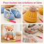 Latch Aiguilles Crochet, 2 Pièces Crochet Cheveux | Outil De Tissage Pour Tapis écharpes Pulls Chaussettes Fausse Locks, Dreadlo