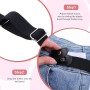 HJZHII Lot de 4 ceintures extensibles sans boucle pour homme et femme, ceinture réglable invisible pour jeans, pantalons, jupes