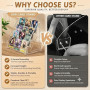 HINATDD Présentoir Cartes Collection, Étagère 5 Niveaux Transparente | Support en PET Cristallin, Organisation Polyvalente, Prés