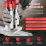 Défonceuse à Bois 800W, 30000RPM Affleureuse Électrique, Routeur à Bois Électrique, Fraiseuse à une Main avec 1 Fraise, Diamètre