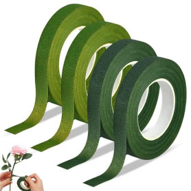 WEGLOK Lot de 4 Ruban de Fleuriste - Rouleaux de Ruban Adhésif en Papier Floral Rubans, pour Bouquets de Fleurs, pour Enveloppem