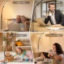 Mojimdo 120 LED Lampadaires, Lampe sur Pied à Commande Tactile [3 modes de couleur et 10 niveaux de luminosité] lampe de lecture