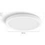 Philips Hue Devote Plafonnier Slim, S, 291 mm Rond, Blanc | White and Color Ambiance, Smart LED, 16,6 W, Variation Intensité Lum