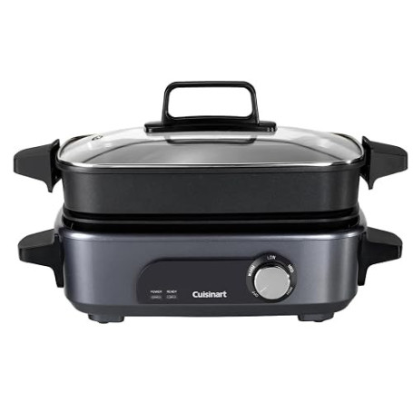 Cuisinart Cook In multicuiseur 5 en 1| Griller, saisir, cuire à la vapeur, mijoter et mitonner | Plaques et casseroles antiadhés