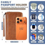 Desing Wish Pochette Passeport Famille Protege Passeport Voyage Etui Passeports PU Cuir pour Femme Homme Porte Carte de Visite D