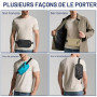 Aucuu Sac Banane de Voyage avec RFID Blocage, Sac Banane de Antivol Ultra Fin pour Homme Femme, Ceinture de Voyage de Sécurité I