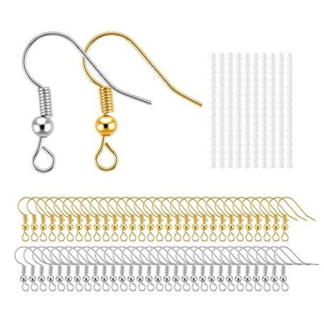 Lot De 400 Crochet Boucle D'oreille, DIY Kit Boucle D'oreille,matériau Hypoallergénique,création De Bijoux, Adaptés Aux Perles,