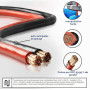 EBROM Câble batterie 5 mètres ROUGE H07V-K 25 mm² - câble batterie véhicule - 100% cuivre OFC - 5 m (5M) 25mm2