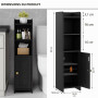Lomojo Petite Armoire de Rangement pour Salle de Bain, Organiseur de Salle de Bain sur Pied pour Petits espaces, Fond d'angle ét