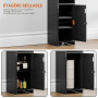 Lomojo Petite Armoire de Rangement pour Salle de Bain, Organiseur de Salle de Bain sur Pied pour Petits espaces, Fond d'angle ét