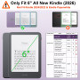 MoKo Étui en TPU pour 6" Kindle Basic 12e Génération 2026, Transparent | pour Liseuse Kindle 12e Génération, Coque Arrière de Pr
