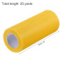 sourcing map Tulle Rouleaux 6" Or Jaune pour Décoration Emballage Mariage | Tissu Bobines, 25 Yards, pour Bricolage Artisanat