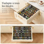 Lifewit Rangement d'Épices pour Cuisine, 24 Pièces Sans Bocaux, Étagère à Pot Epices de Tiroir Colocalisable et Antidérapants, O