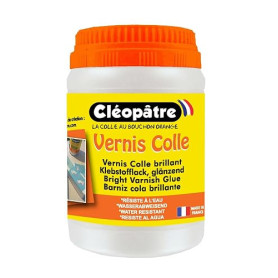 CLEOPATRE – Vernis Colle Transparent Brillant 250g – Séchage Rapide, Tous Supports – Loisirs Créatifs, Diamond Painting, Serviet