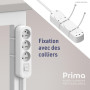 Electraline 32040 Bloc 3 prises avec interrupteur/fiche plate 1,5 m Blanc