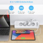 Multiprise Electrique, Multiprise Parasurtenseurs 4 Prises avec 2 Ports USB A+2 Ports USB C, Prise d'angle avec Interrupteur et 
