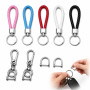 Honeyone Porte-Clés Cuir Tressé, Lot de 9 avec Anneau en D pour Clés | Design Tressé Élégant, Cinq Coloris Assortis, Adapté aux 