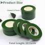 XFentech Lot de 3 Ruban de Fleuriste - Vert Foncé Rouleaux de Ruban Adhésif en Papier Floral Rubans de Fleuriste Bande de Fleur
