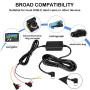 LEIBOCHAO Dash Cam Hardwire Kit USB-C 12V-24V 5V/2,5A 3,5m | Câble d'alimentation avec Protection Basse Tension & 24H Parking - 