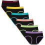 INNERSY Culotte Fille en Coton Stretch Slip Sport Ado 8 à 16 Ans Lot de 6 | Sous-vêtement Taille Midi, Shorty Confortable Adoles
