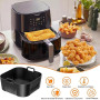 2psc 17cm Moule Air Fryer pour Philips 4.1L Airfryer Série HD9252/90 | Silicone Plat Air Fryer pour Series 5000 4.1L HD9255-80,