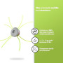 GREENSTAR - Tête Multifills Universel 4 Fils En Aluminium Pour Débroussailleuse Ou Coupe-Bordures Avec Alésage De 20 et 25,4mm -